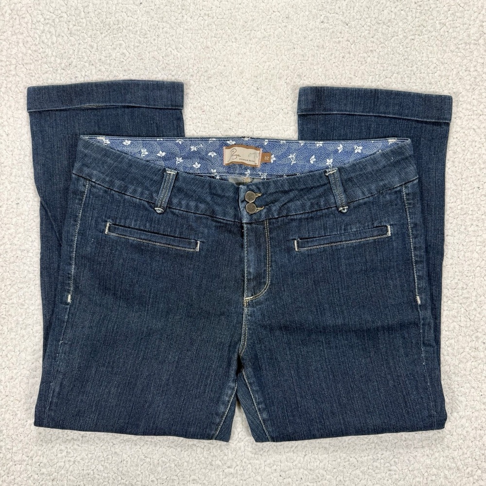 Paige Hayworth Cropped Jeans Women's 32 (34x22.5) Y2K Boho Casual Minimalist